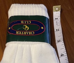 VTG Fold Over Ladies White Ankle Socks 90’s Charter Club Mercerized Cotton 9-11