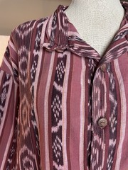 80s Guatemalan Woven Western Long sleeve Button Up Vintage Festival Wear