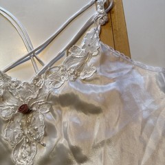Vintage 80’s California Miss Dynasty Satin Camisole Nightgown Lingerie Sz 1X