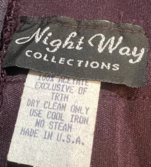 Night Way Collections Purple Fringe Dress 14 Vintage Whimsigoth Witchy Romantic