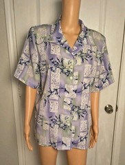 Vintage Patchwork Hawaiian Button Up Size 16 – Coastal Grandma Summer – D14
