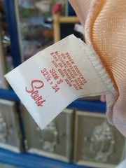 Vintage Lingerie Nightgown Nylon Peach Pink Sears Waltz Knee Length S