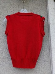 Eclipse VTG 80s Preppy Diamond Argyle Print Golf Sweater Vest red green purple M