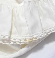 VTG Character Cuddleskin Nightgown Womens Large Beige Floral Embroidered Lace