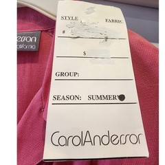 Vintage Carol Anderson California Pink Maxi Dress Summer 97 Belted Womens M NWT