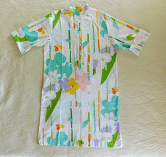 VTG Catherine Ogust Penthouse Gallery mod Sakura, bamboo & butterfly shirt dress