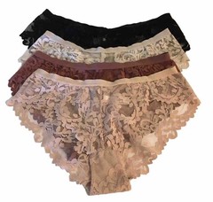 Adrienne Vittadini ~ Vintage ~ lace Sissy briefs Set of 4 size Large