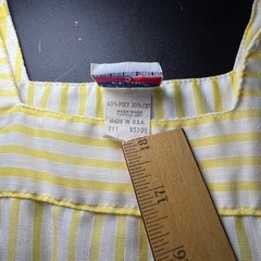 Vintage Yellow Striped Pinafore Apron Dress Womens S Future Nurses Club Uniform