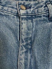 Vintage 80s Dockers Women’s High Waist Blue Denim Mom Jean Shorts Petite Size 12