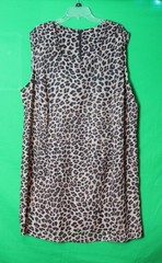 Kari’s Korner leopard sleeveless Dress black matching long jacket 26w (d729)