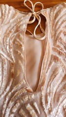 Vtg CACHE By Eduardo Pink Silk Velvet 1920s Style Drop Waist Dress 100% Silk