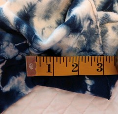 Vintage 90s Blue Tie Dye Shorts L Cotton Knit Drawstring Red Boy USA Made EUC