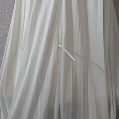 JCPenney Fashions Vintage Wedding Dress Train Long Sleeve Blouson Union Tag Sz10