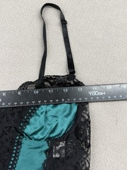 Vintage 90s Midnight Hour Lingerie Satin Lace Garter Tank Women Size Medium
