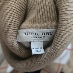 Vintage Burberry Women Cashmere Sweater In Classic Argyle Beige Turtleneck Small