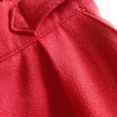 Vintage Stirrup Pants Chaus 10 – Red High Waist Front Zip Poly Rayon Blend 80’s