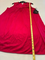 VANITY FAIR NIGHTGOWN Large KNIGHTHOOD RED PINK Vintage NOS Nylon Babydoll NWT