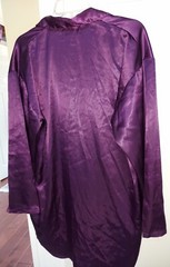 Vintage Satin J.O.Intimates Wine Color Satin Pajama Sleep Shirt Gown Size Medium