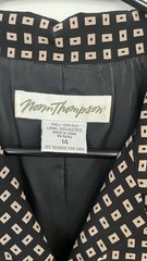 Vintage Silk Norm Thompson Button Front Midi Dress 90s Minimalist Academia Sz 14