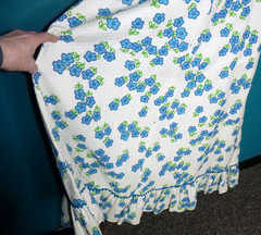 Vtg 70s Alfred Shaheen Textured Cotton Maxi Dress Flower Power Hawaii Sz S