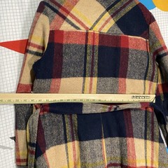 Vintage 50s 60s Plaid Wool Coat Mod Rainbow Hudson Large Atomic Hippy Hollywood