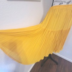 Vintage Howard Wolf Broomstick Skirt Midi Length Canary Yellow 29″ Waist USA