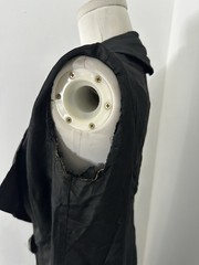 Antique Mourning Era Edwardian Black Duster Overcoat