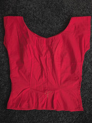 Vtg Best & Company 5th Ave Red Cotton 1930s/40s Top Blouse Pin-up Sz XS/S LOOK
