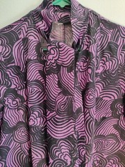 Rare Vintage Dressing Gown (70s from USSR, long, belted, pockets, 49″ L