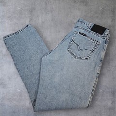 Vintage Distressed Harley Davidson Light Wash Relaxed Fit Jeans Size 16L C82