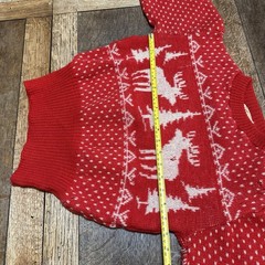 VTG 40s Jersild Holiday Novelty True Vintage Sweater Red Made In USA Distressed