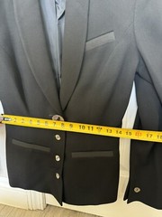 Vintage Chantal Thomass Paris Black Suit Jacket w/ Mother of Pearl buttons Size8
