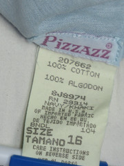 PIZZAZZ WOMEN VINTAGE 16 PETITE MOM JEAN ELASTIC WAIST COTTON DENIM USA MADE NEW
