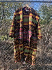 Byblos 1960’s 1970’s Blanket Coat by Gianni Versace 100% Wool Unique RARE