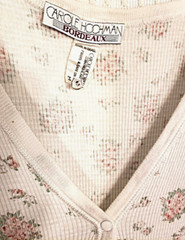 Vintage Carole Hockman Prairie Gown Dress Sleepwear 90sLounge Gown Rib Cotton S