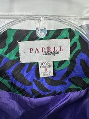 vintage 90s Y2K 2 piece skirt suit business 8 green purple office siren