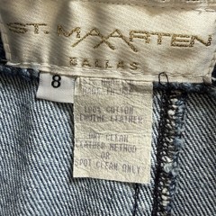 VTG 90s Y2K St. Maarten Dallas Denim Wrap Skort Sz 4/6 Western Cowgirl Rodeo