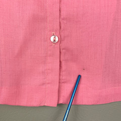 VTG 70s Pink Ruffle Front Blouse Bell Sleeve Button Down Top Womens S Barbiecore
