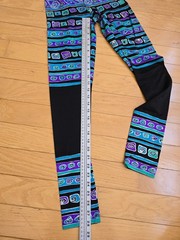 vintage 90’s | purple abstract print maximalist festival leggings | WMS S