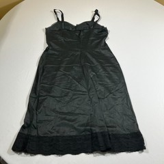 Vintage Charmode Sears Black Lace Full Slip Dress Shaper Petticoat 36 Average