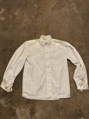 Bonnie Strauss Vintage Western Blouse Sz 4 Rhinestone Missing Stones Rodeo