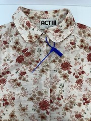 VTG Act III Womans Floral Dacron Polyester Blouse Secretary Top Cottage READ
