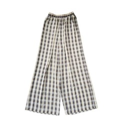 The Limited Gingham Wide Leg Pants Size S 90s High-Waisted Elastic Waist NWOT
