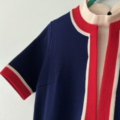 1968 Vintage Samuel Winston Mod Wool Knit Dress Italian Boutique Classic Couture