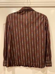 Vintage Celine Paris Chain Link 100% Cotton Button Down Blouse FR44 – US12