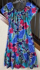 VTG Hilo Hattie Floral Muumuu MIDI Dress Women’s L