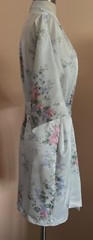 ‘INNERMOST’ 2 PC POLY SHORT GOWN+PEIGNOIR SZ XS MADE FOR SEARS FLORAL ON IVORY