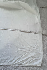 Katz vintage long night gown S-M ivory sheer flowy full gathered body laced yoke