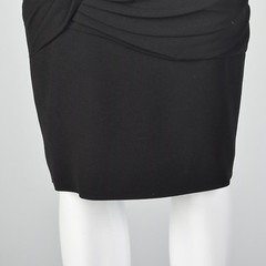 XS 1990s Escada Black Pencil Skirt Draped Detail Wear to Work Separates 90s VTG