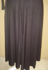 Vintage 1980s Carol Anderson black orlon/wool surplice swing skirt dress 3/4